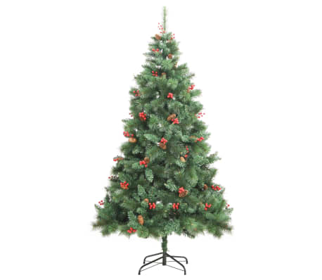 vidaXL Sapin de No&euml;l artificiel avec pommes de pin et baies 240 cm