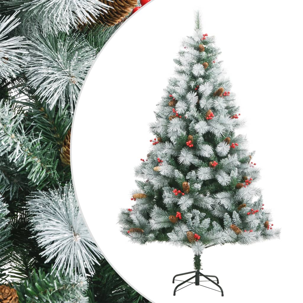 Künstlicher Weihnachtsbaum Klappbar mit Zapfen & Beeren 240 cm