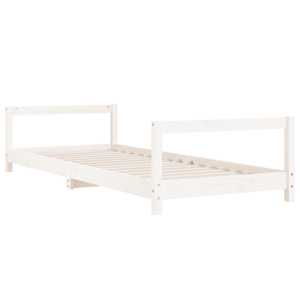 vidaXL Giroletto per Bambini Bianco 90x200cm in Legno Massello di Pino