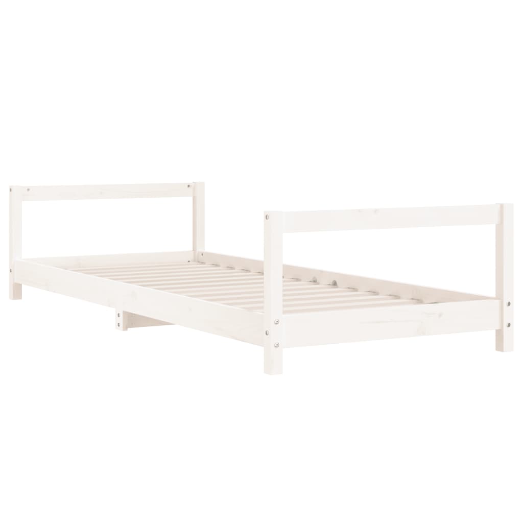 vidaXL Rám detskej postele biely 90x190 cm masívna borovica