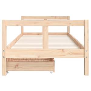 Dětská postel se zásuvkami 80 x 200 cm masivní borové dřevo - obrázek 5
