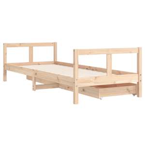 Dětská postel se zásuvkami 80 x 200 cm masivní borové dřevo - obrázek 7