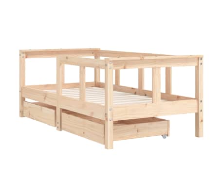 vidaXL Estructura de cama para niños con cajones madera pino 70x140 cm