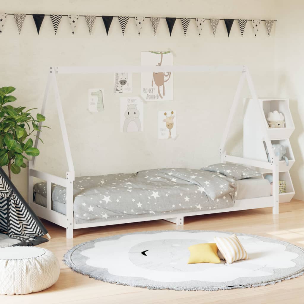 Okvir za dječji krevet bijeli 80 x 200 cm od masivne borovine Kreveti za djecu i bebe Naručite namještaj na deko.hr 20