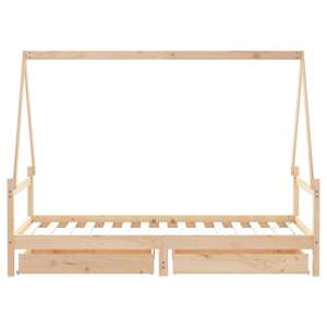 Dětská postel se zásuvkami 90 x 190 cm masivní borové dřevo - obrázek 6