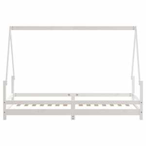Dětská postel bílá 80 x 200 cm masivní borové dřevo - obrázek 5