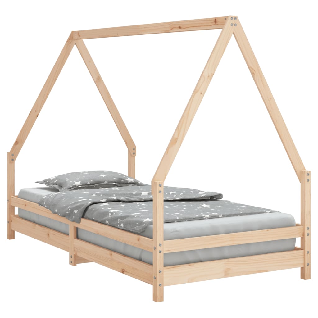 Cadru de pat pentru copii, 90×190 cm, lemn masiv de pin