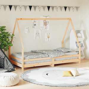 Otroški posteljni okvir 90x190 cm trdna borovina