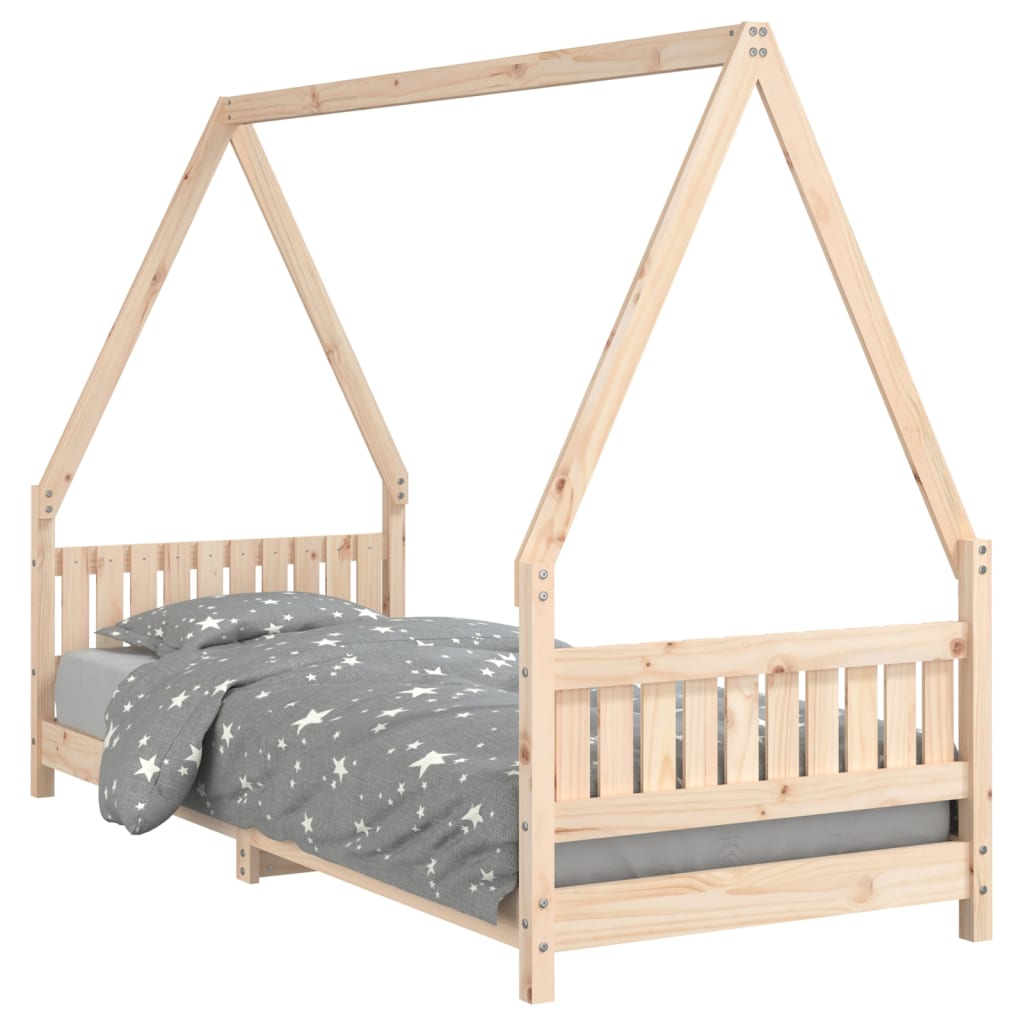 Cadru de pat pentru copii, 80×200 cm, lemn masiv de pin