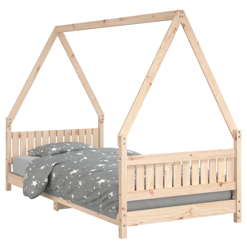 Cadru pat pentru copii, 90×200 cm, lemn masiv de pin