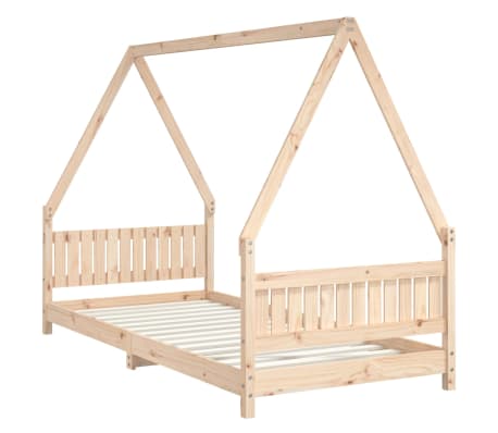 vidaXL Kids Bed Frame 90x200 cm Solid Wood Pine