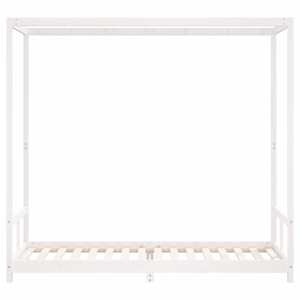 Dětská postel bílá 80 x 200 cm masivní borové dřevo - obrázek 4