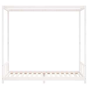Dětská postel bílá 90 x 200 cm masivní borové dřevo - obrázek 4