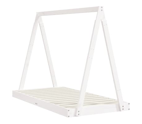 vidaXL Cadre de lit pour enfant blanc 80x160 cm bois de pin massif