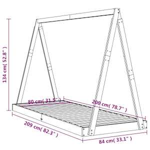 Dětská postel bílá 80 x 200 cm masivní borové dřevo - obrázek 9