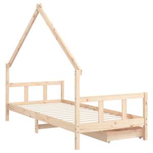 Dětská postel se zásuvkami 90 x 200 cm masivní borové dřevo - obrázek 7