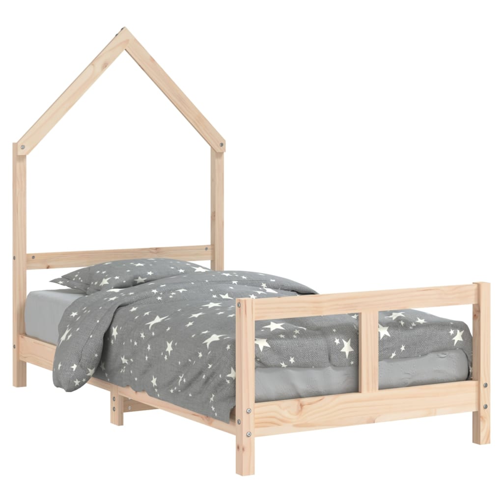 Cadru de pat pentru copii, 80×160 cm, lemn masiv de pin