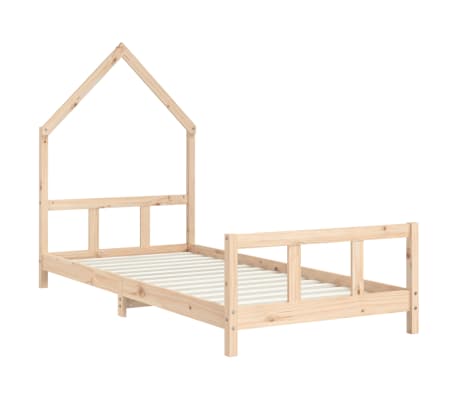 vidaXL Estrutura de cama infantil 90x190 cm madeira de pinho maci&ccedil;a