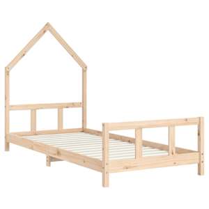 vidaXL Estrutura de cama infantil 90x190 cm madeira de pinho maci&ccedil;a