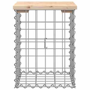 Zahradní lavice gabionový design 33x31x42 cm masivní borovice - obrázek 3