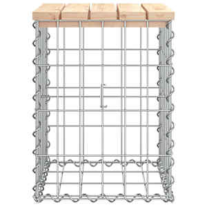 Zahradní lavice gabionový design 33x31x42 cm masivní borovice - obrázek 4
