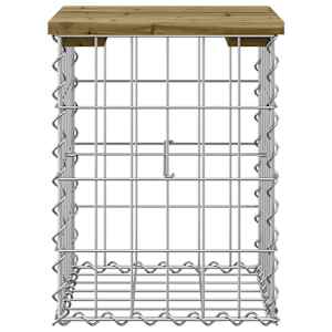 Zahradní lavice gabionový design 33 x 31 x 42 cm borové dřevo - obrázek 3