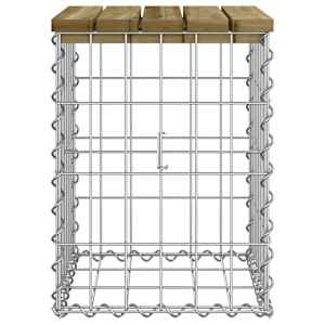 Zahradní lavice gabionový design 33 x 31 x 42 cm borové dřevo - obrázek 4