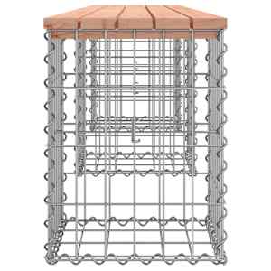 Zahradní lavice gabionový design 203x31x42 cm masivní douglaska - obrázek 4