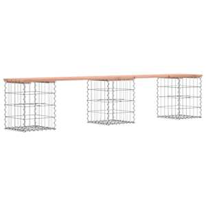 Zahradní lavice gabionový design 203x31x42 cm masivní douglaska - obrázek 5