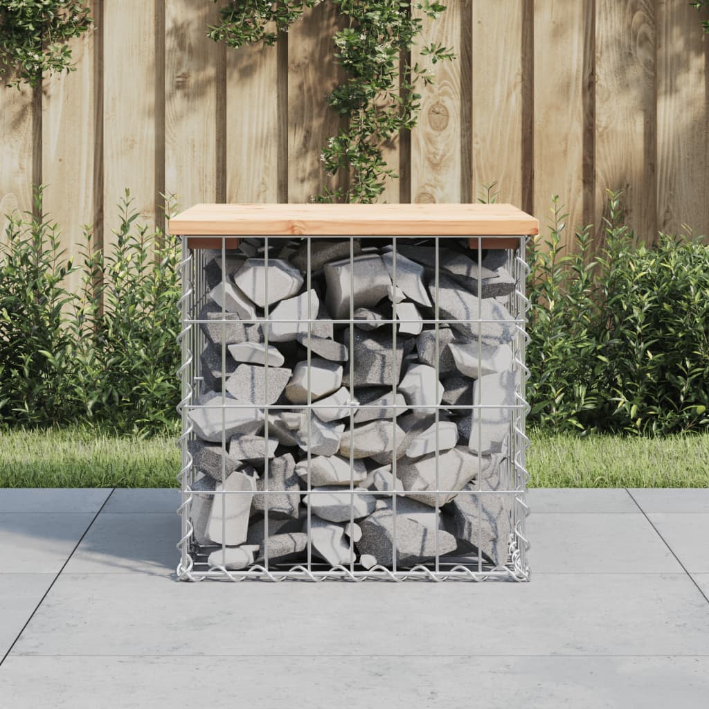 Vidaxl Banca De Gradina, Design Gabion, 43x44x42 Cm, Lemn Masiv De Pin