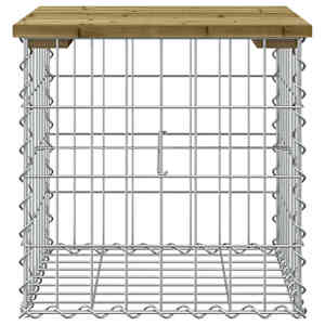 Zahradní lavice gabionový design 43 x 44 x 42 cm borové dřevo - obrázek 3