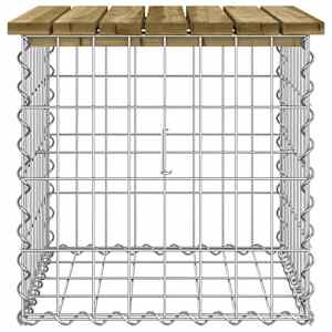 Zahradní lavice gabionový design 43 x 44 x 42 cm borové dřevo - obrázek 4