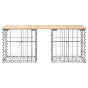 Zahradní lavice gabionový design 103x44x42 cm masivní borovice - obrázek 3