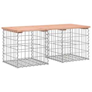 Zahradní lavice gabionový design 103x44x42 cm masivní douglaska - obrázek 2