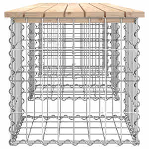 Zahradní lavice gabionový design 203x44x42 cm masivní borovice - obrázek 4