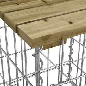 Zahradní lavice gabionový design 203 x 44 x 42 cm borové dřevo - obrázek 6