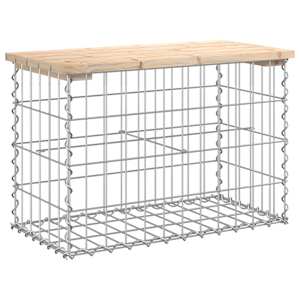 Zahradní lavice gabionový design 63x31,5x42 cm masivní borovice - obrázek 2