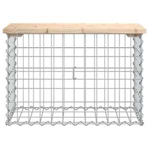 Zahradní lavice gabionový design 63x31,5x42 cm masivní borovice - obrázek 3