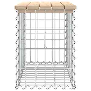 Zahradní lavice gabionový design 63x31,5x42 cm masivní borovice - obrázek 4