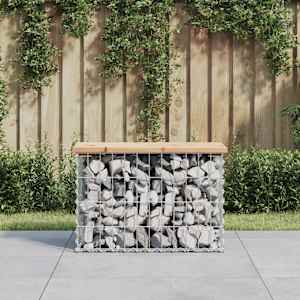 Vrtna klop gabion 63x31,5x42 cm trdna borovina