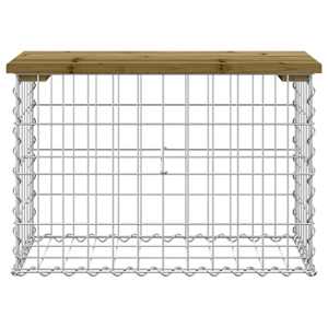 Zahradní lavice gabionový design 63 x 31,5 x 42 cm borové dřevo - obrázek 3