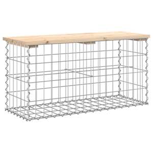 Zahradní lavice gabionový design 83x31,5x42 cm masivní borovice - obrázek 2