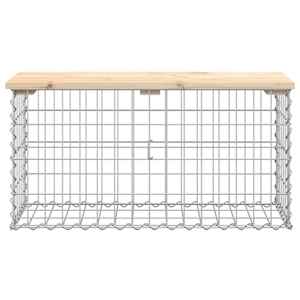 Zahradní lavice gabionový design 83x31,5x42 cm masivní borovice - obrázek 3