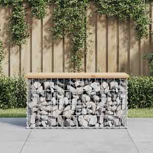 Zahradní lavice gabionový design 83x31,5x42 cm masivní borovice - obrázek 1