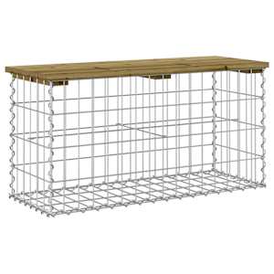 Zahradní lavice gabionový design 83 x 31,5 x 42 cm borové dřevo - obrázek 2