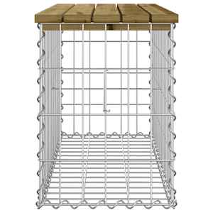 Zahradní lavice gabionový design 83 x 31,5 x 42 cm borové dřevo - obrázek 4
