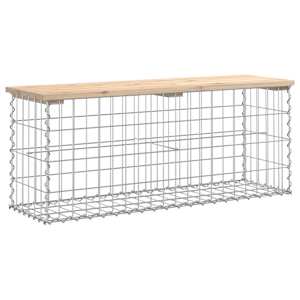 Zahradní lavice gabionový design 103x31,5x42cm masivní borovice - obrázek 2