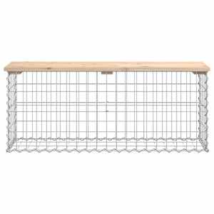 Zahradní lavice gabionový design 103x31,5x42cm masivní borovice - obrázek 3