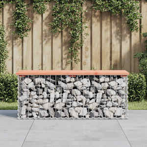 Zahradní lavice gabionový design 103 x 31,5 x 42 cm douglaska - obrázek 1