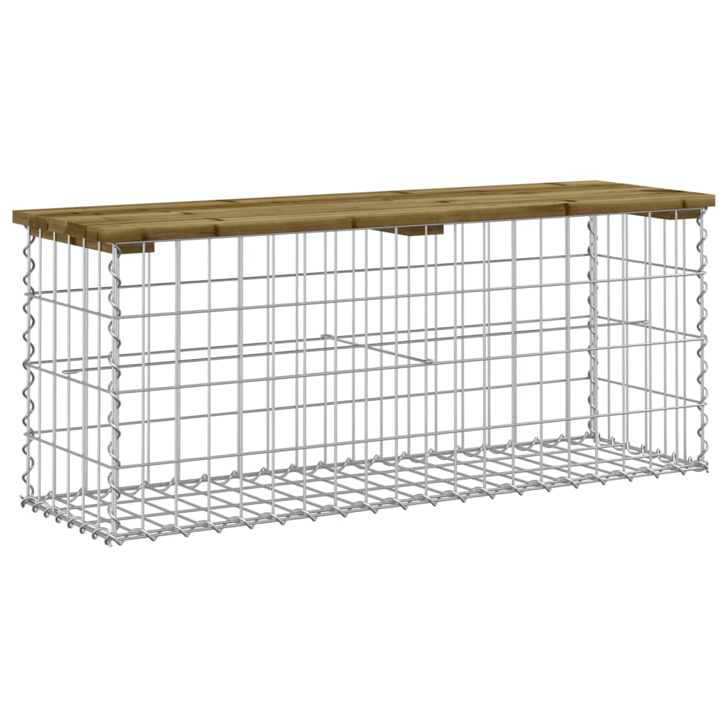 vidaXL Tuinbank schanskorfontwerp 103x31,5x42 cm geïmpregneerd hout